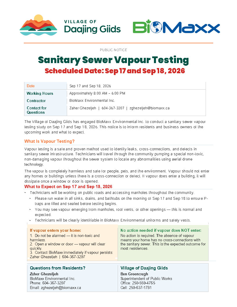 26 09 Vapour Testing - BioMaxx_SmokeTest_PublicNotice_DaajingGiids_Sep 17_Sep 18_2026